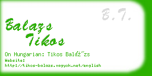 balazs tikos business card